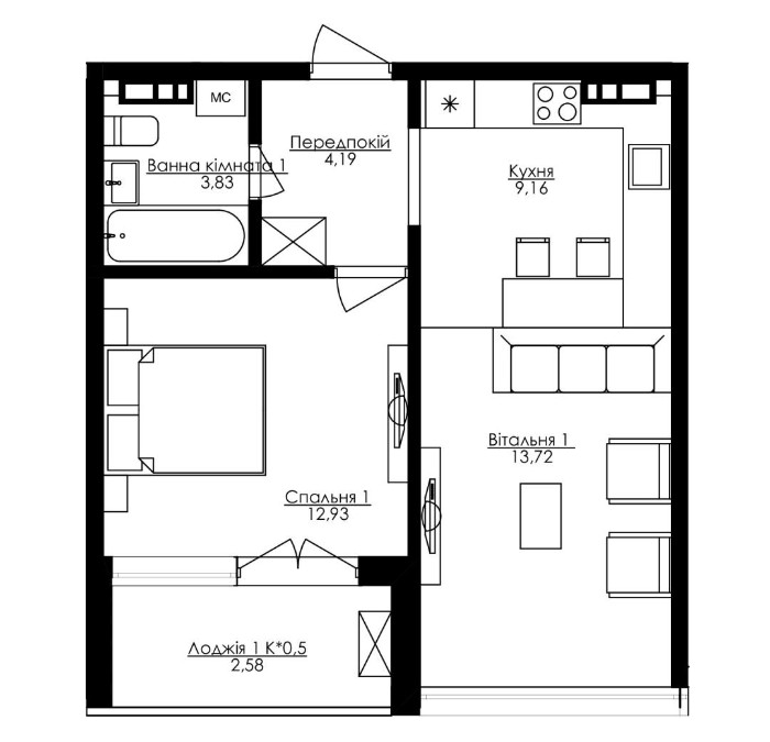 Квартира, доповнююче фото, 21994