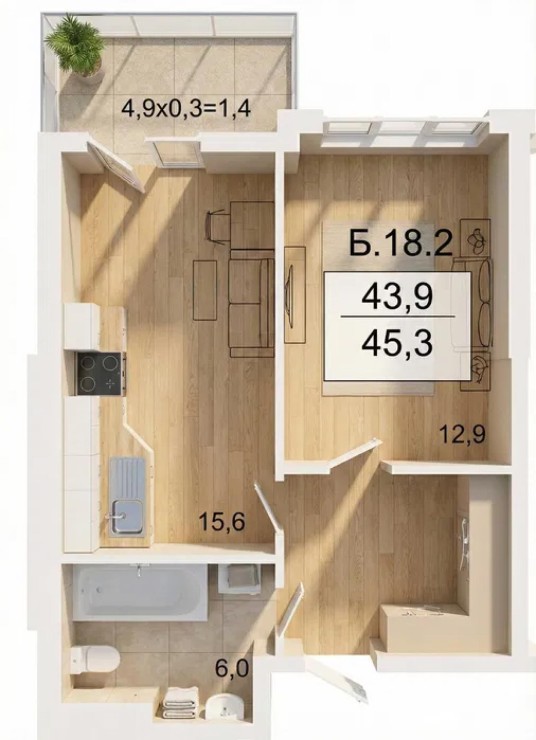 Квартира, доповнююче фото, 22167