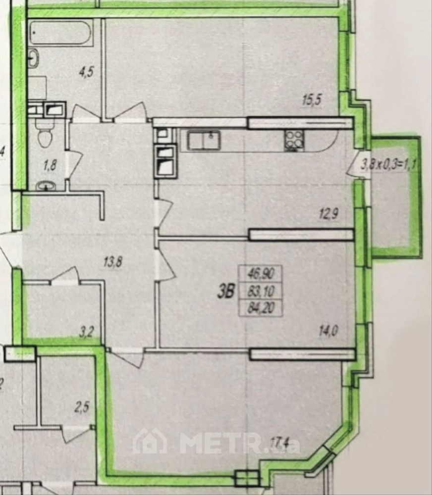 Фото квартиры, г. Одесса, Люстдорфская Дорога 55/6 (22490-2)