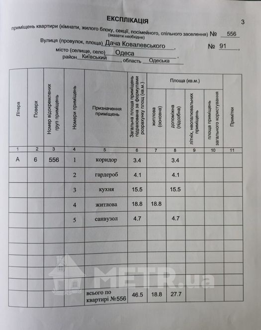 Фото квартири, м. Одеса, вул. Дача Ковалевського 91 (23459-2)